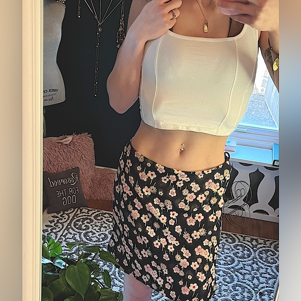 vintage floral slip skirt ✨